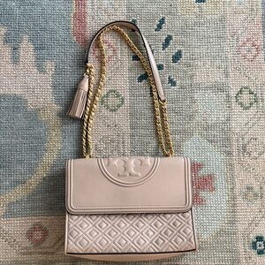 Tory Burch Fleming convertible shoulder bag in New Pink